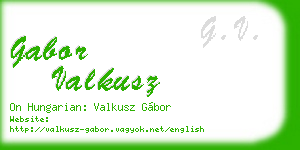 gabor valkusz business card
